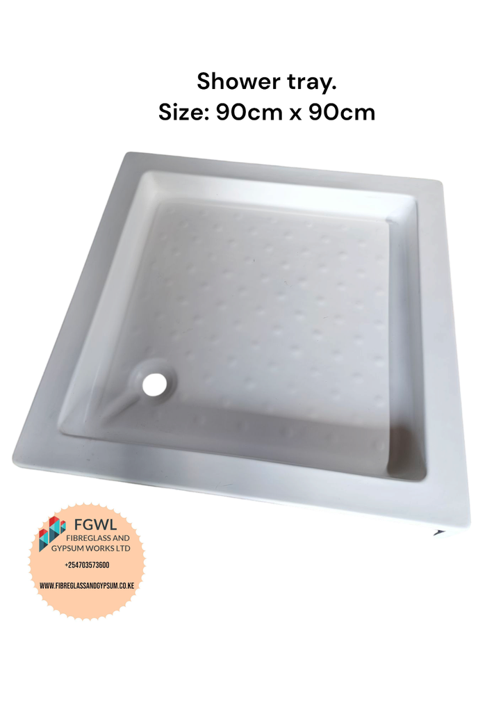 Fibreglass Shower tray: size: 90cm x90cm( for bathroom)