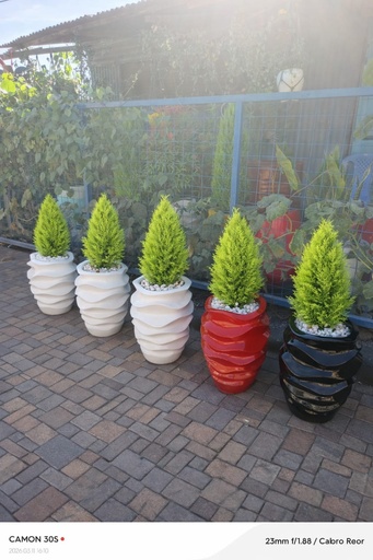 Fibre pots(small twist)size:30cm(diameter) x 50cm( height)