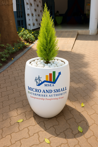 Branded Fibre flower pot (Rondo40)