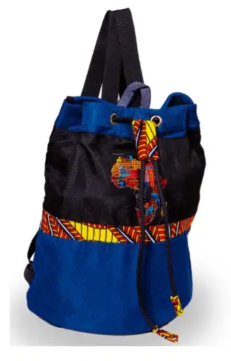African Backpack (Blue & Black)